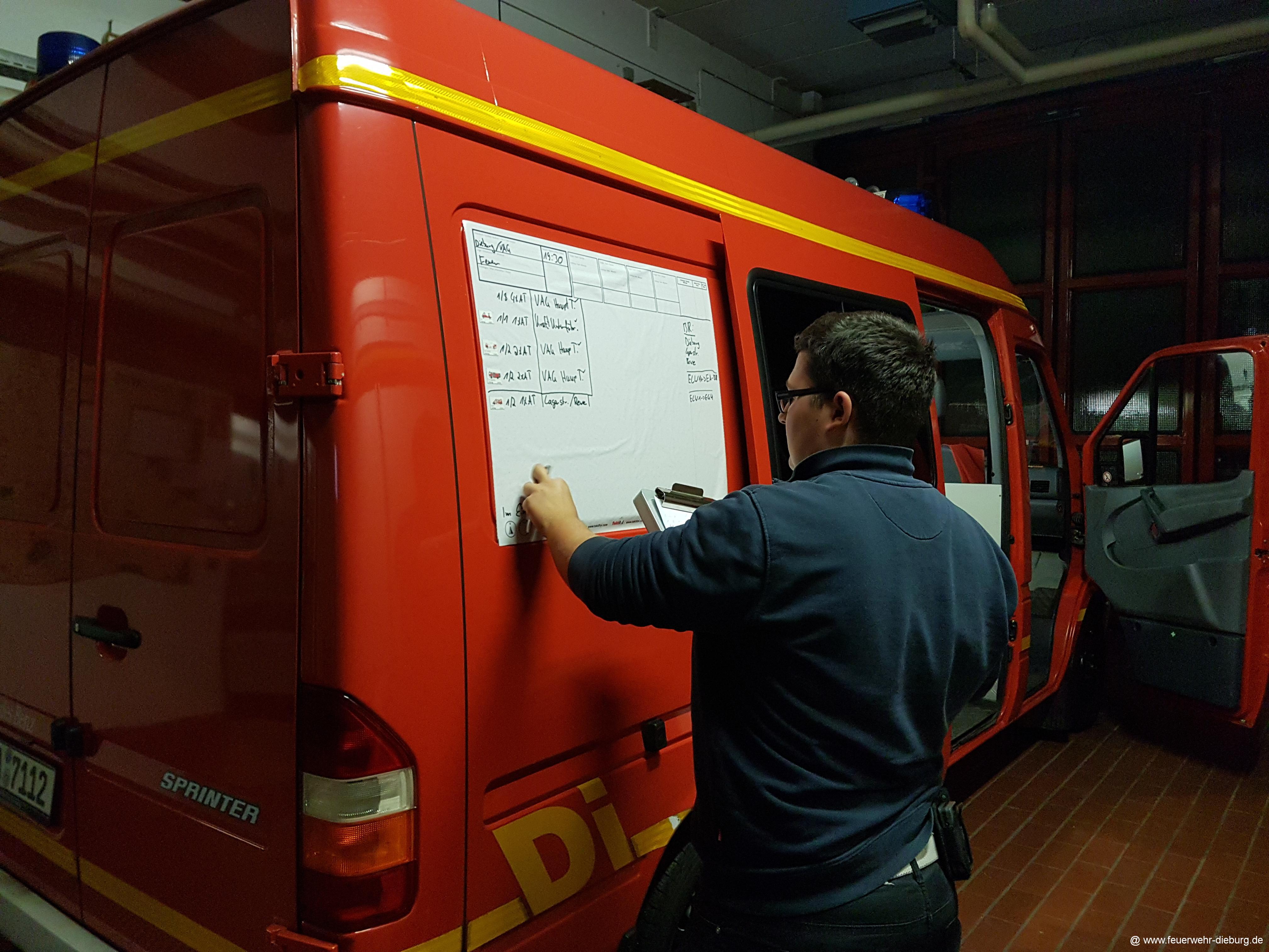 Organisation des Bereitstellungsplatzes